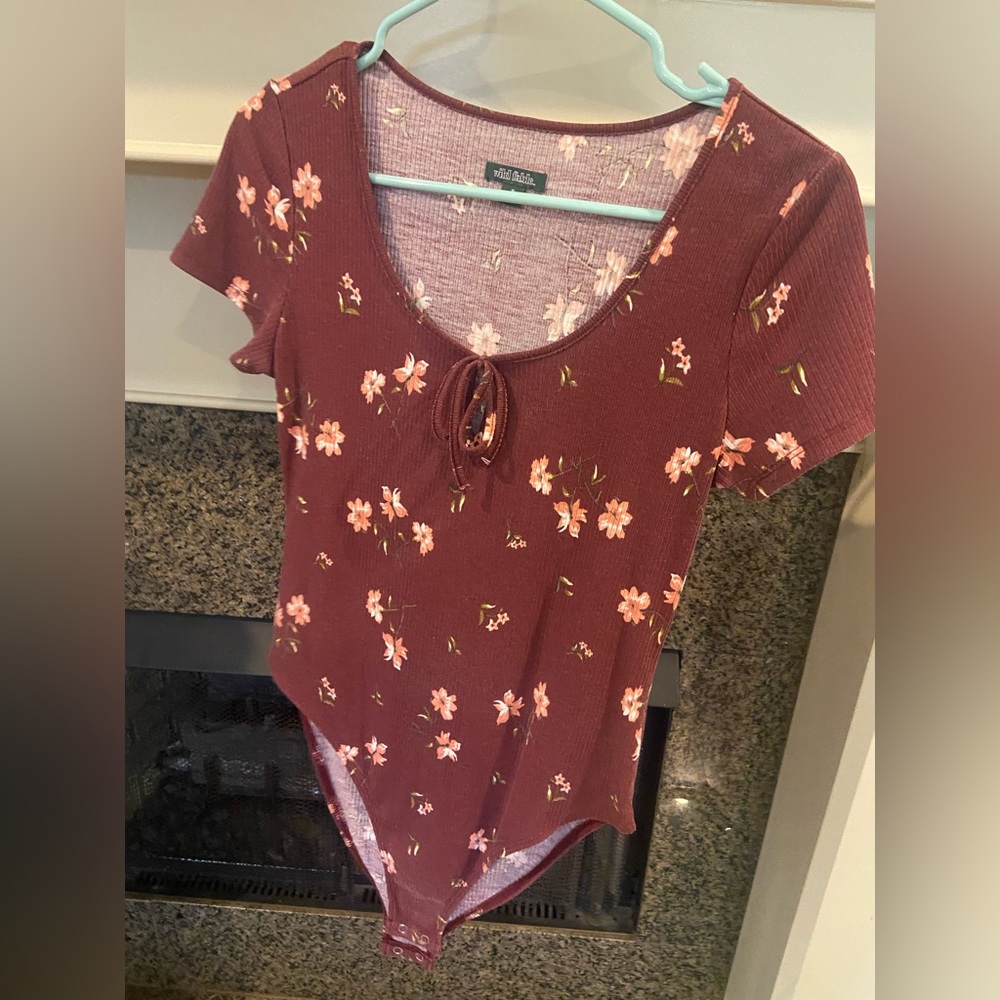 Wild Fable Pink Floral Bodysuit